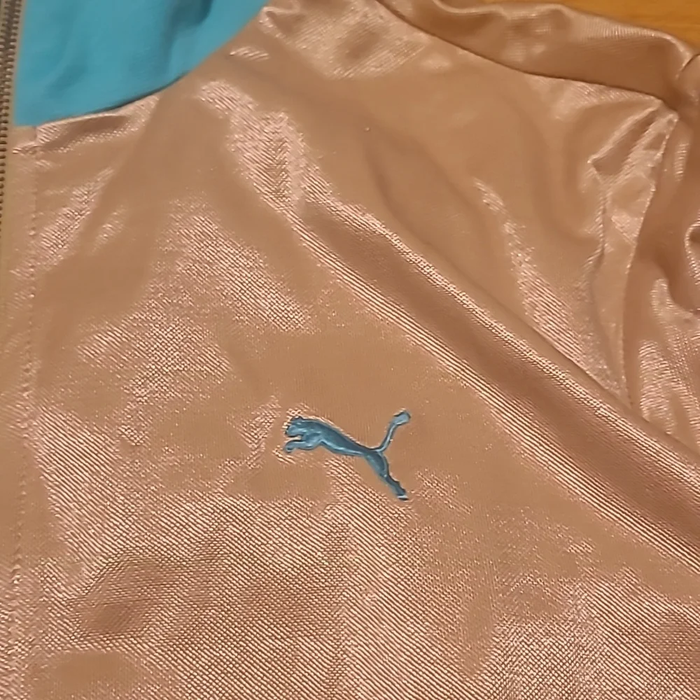 Vintage Puma Gold and Teal Tracksuit Jacket Size XL